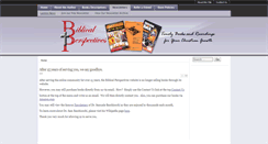 Desktop Screenshot of biblicalperspectives.com